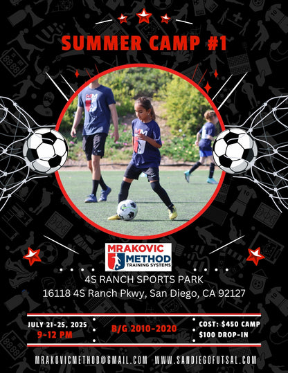 MMTS SUMMER CAMP #1:  JULY 21-25, 2025 AT 4S RANCH 9-12 PM